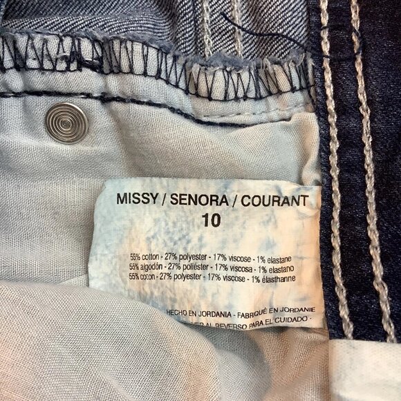 Nine West Taylor Cuffed Capri Blue Jeans Women's Size Missy 10 - Picture 5 of 13